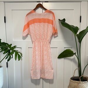 Fun light weight Orange Summer Midi Dress